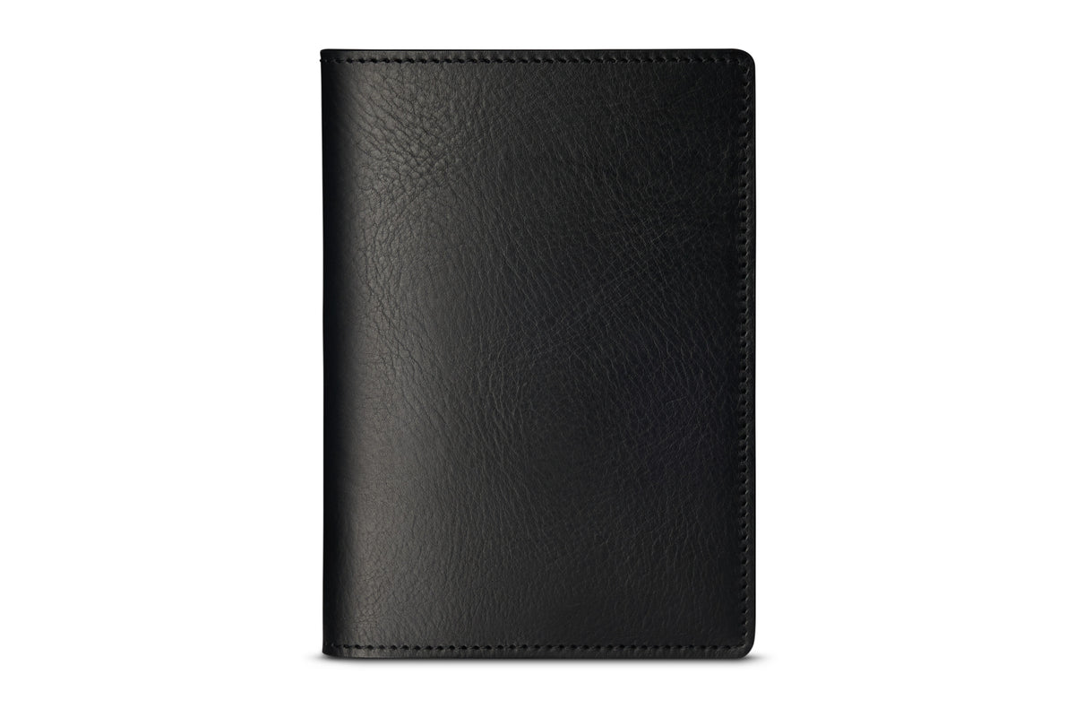 Passport Wallet Black Leather Passport Cover Winch