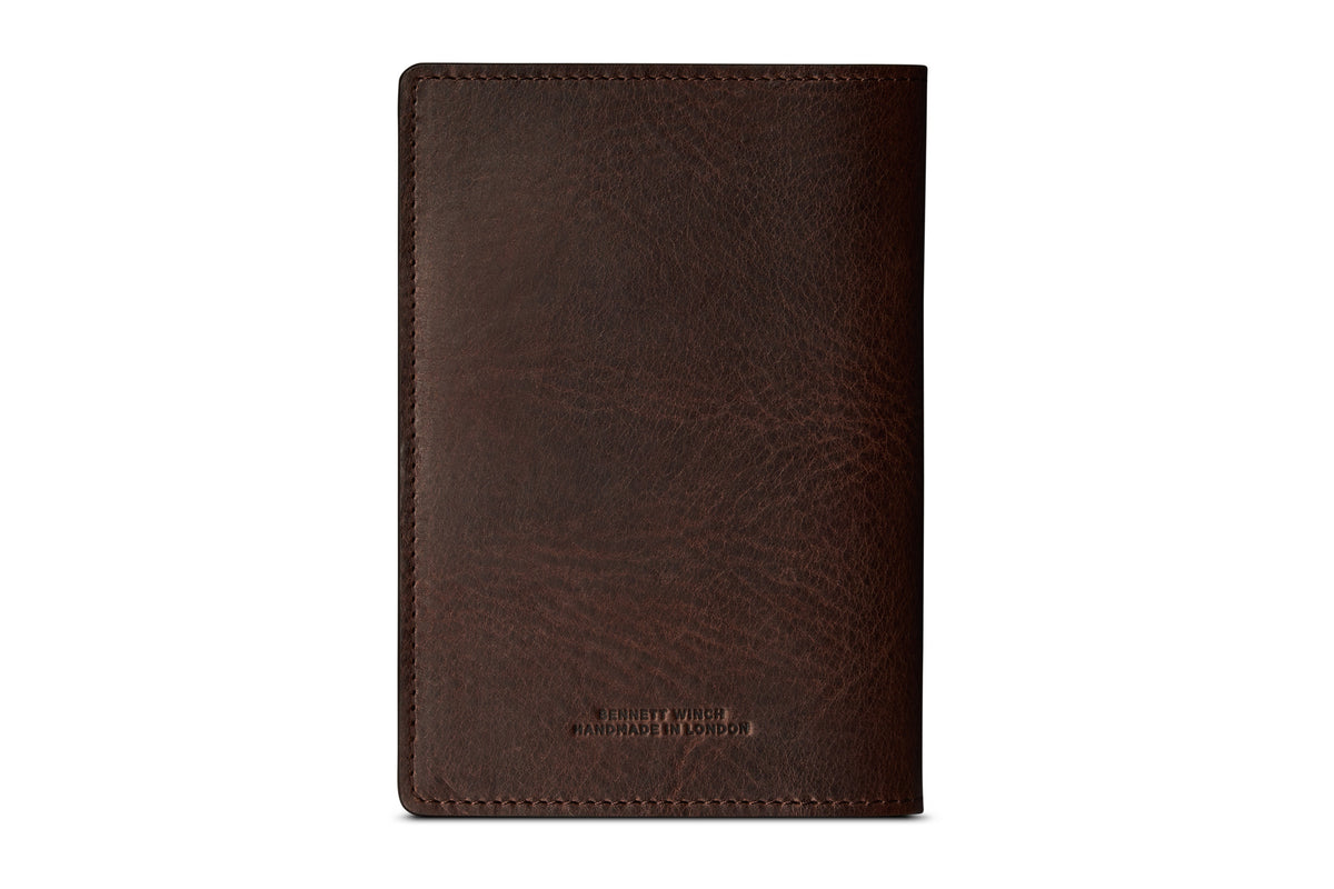 Passport Wallet Dark Brown Leather Passport Holder Winch