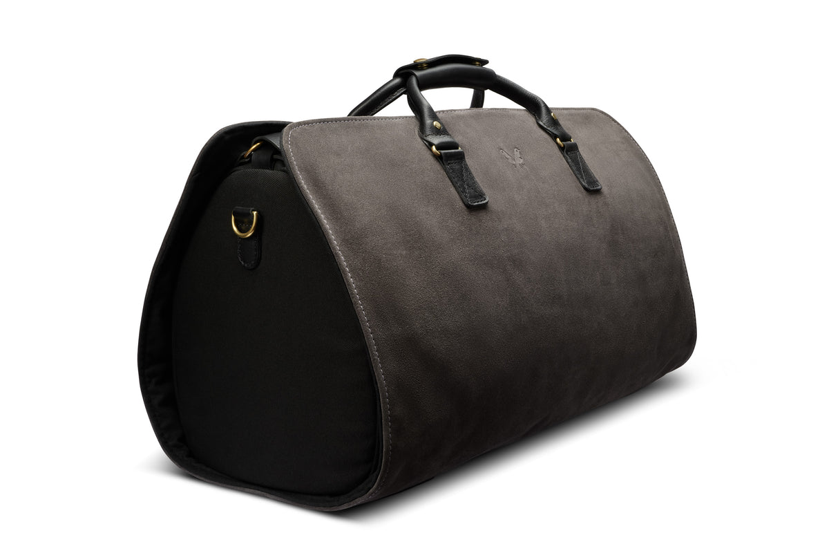 The Suede Suit Carrier Holdall Storm Grey Garment Duffel Bag
