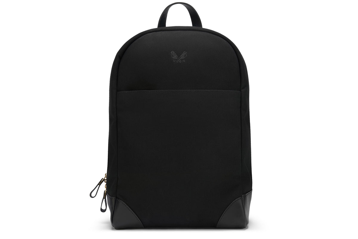 The Backpack Black Canvas Backpack for Men Winch