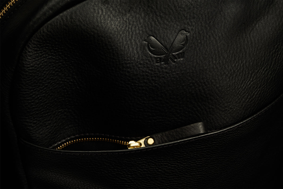 Black Leather Backpack for Men | Handmade Genuine Black Leather ...