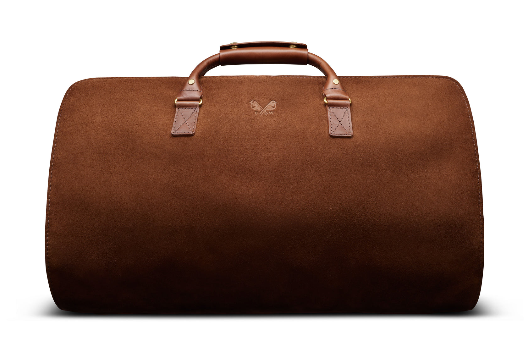suit carrier holdall bag in brown suede