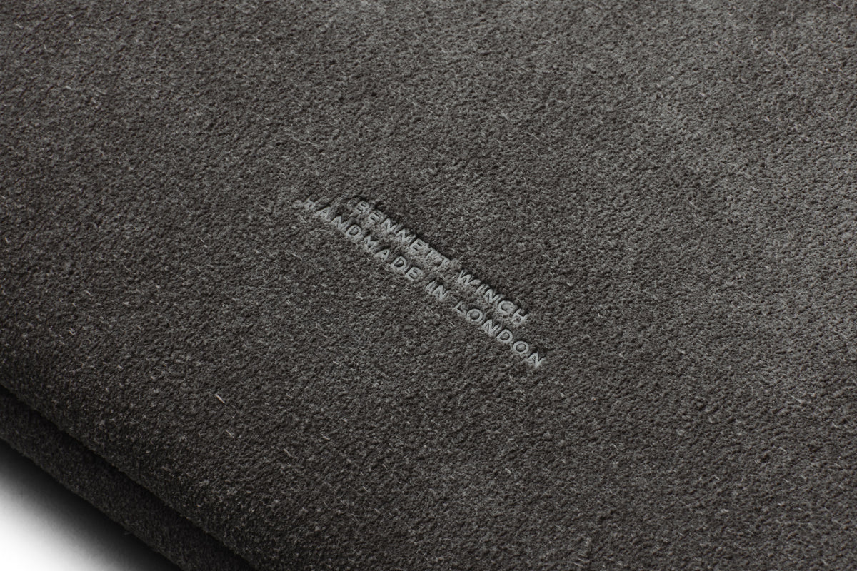 Suede Flight Pouch - Storm Grey