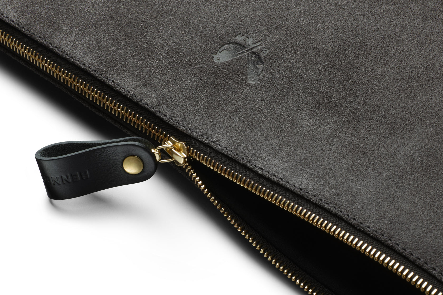 Suede Flight Folio - Storm Grey