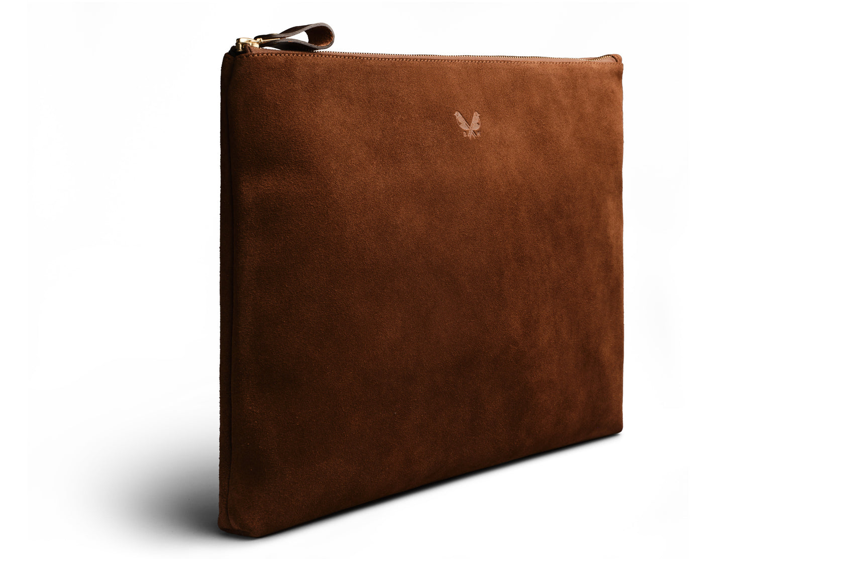 Suede Flight Folio - Tobacco Brown