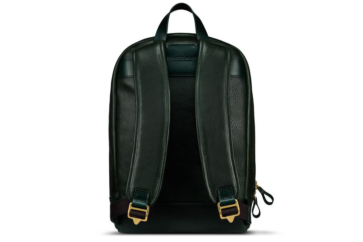 Bennett Winch x 24H Le Mans Leather Backpack | British Racing Green