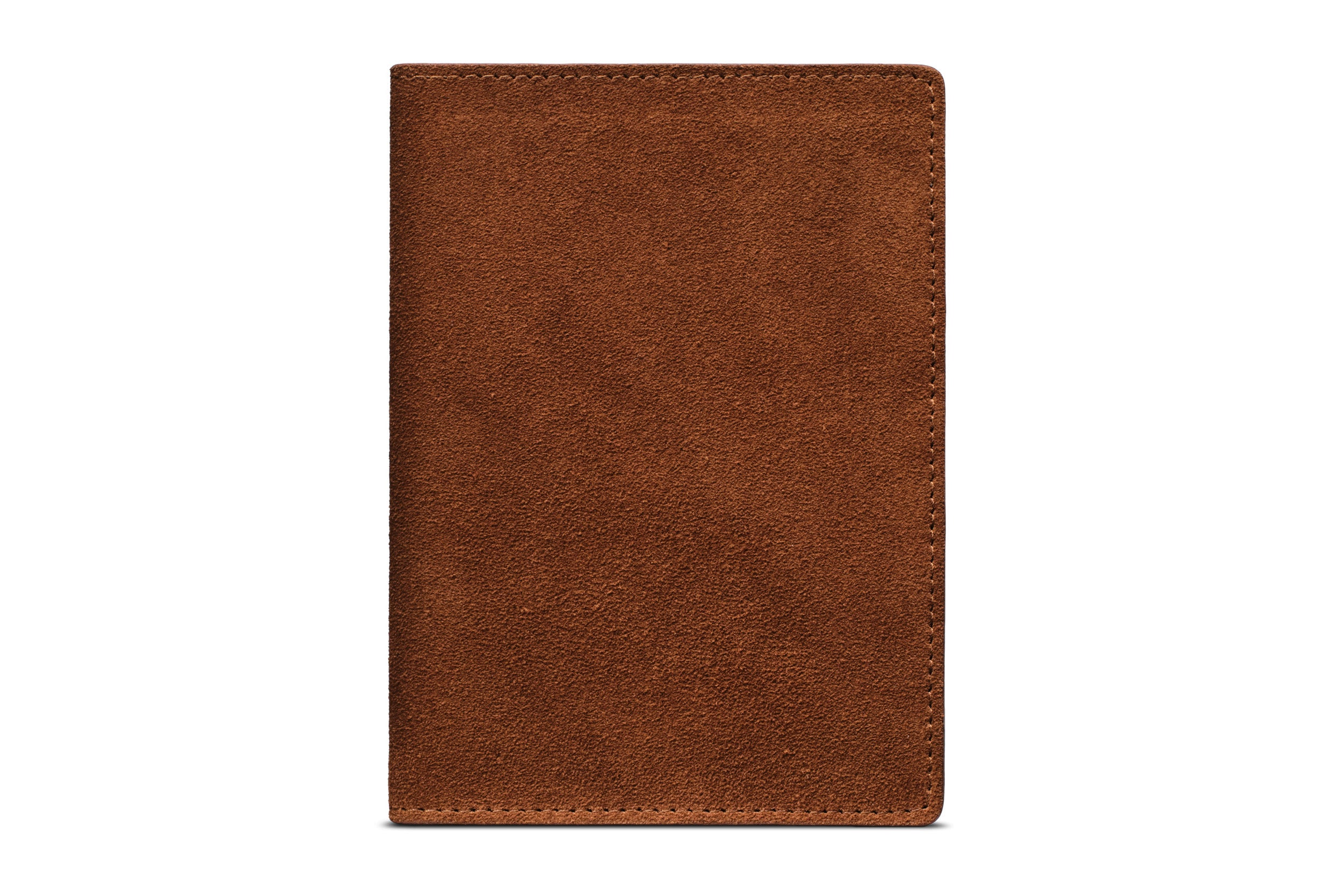 Suede Passport Wallet Tobacco Brown
