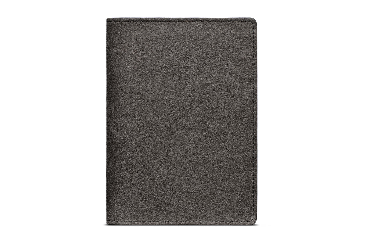 Suede Passport Wallet - Storm Grey