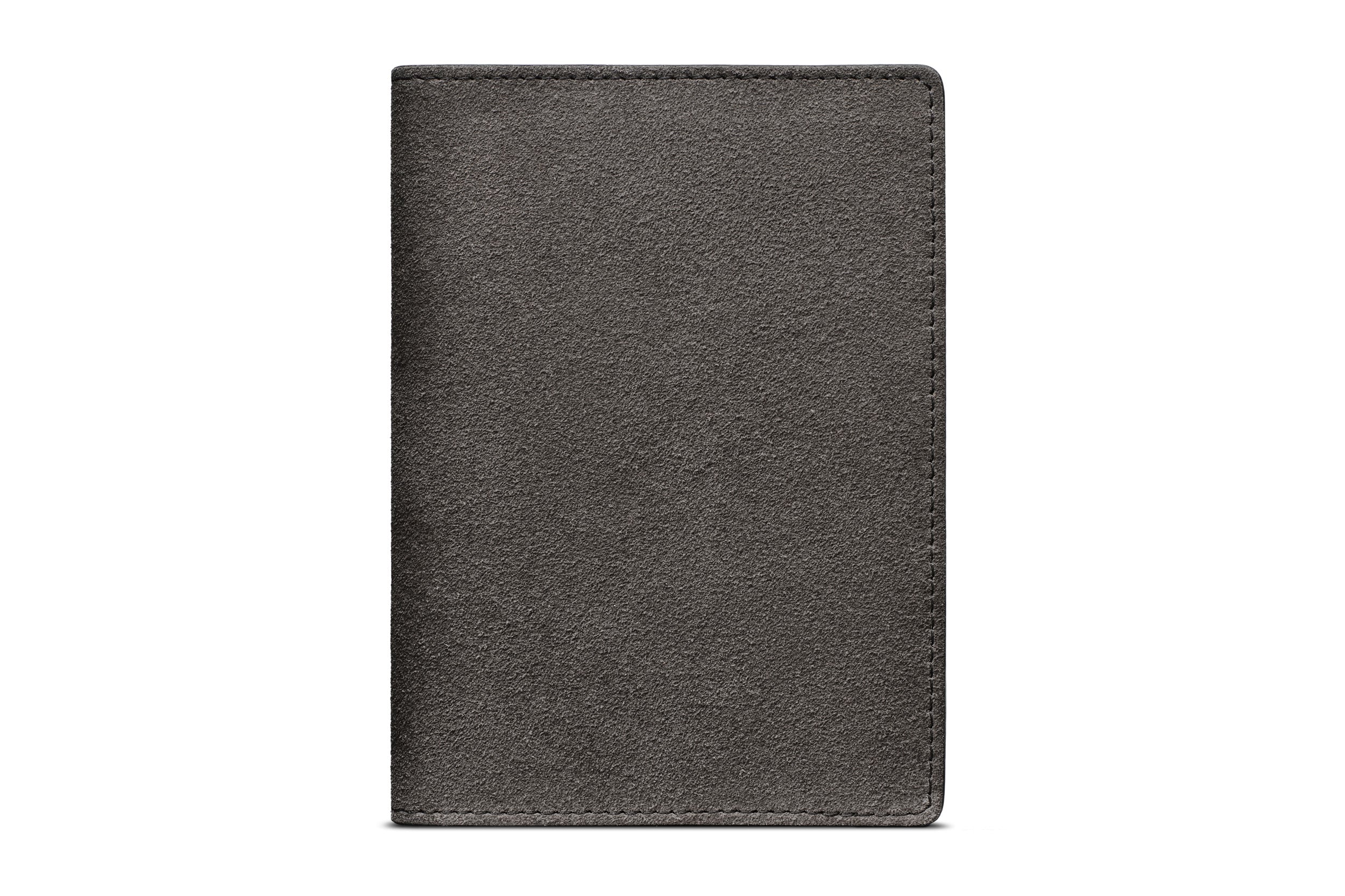 Suede Passport Wallet - Storm Grey