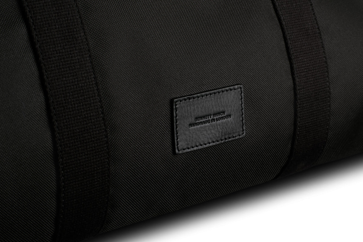the Bennett Winch patch showing the sports holdall is handmade in London