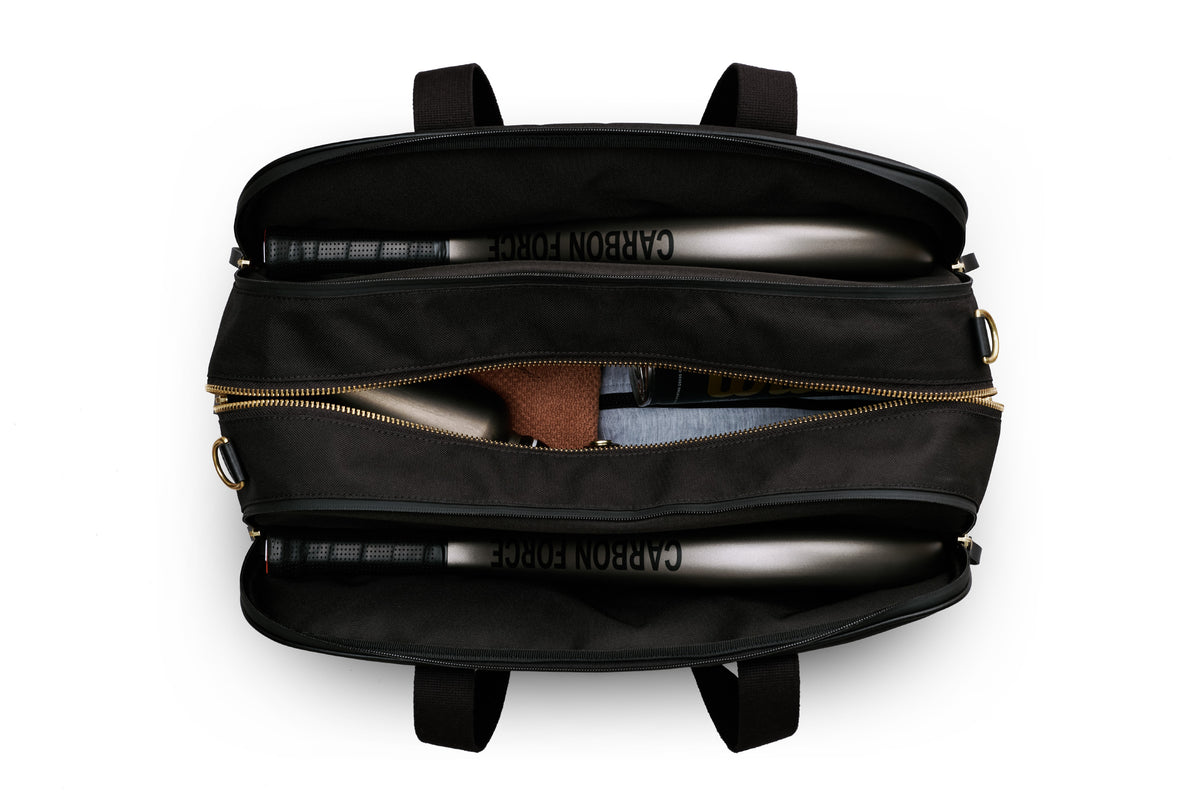 top view of the luxury tennis bag 3 pockets