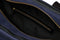 open view of the designer tennis bag in navy, showing the inside pocket