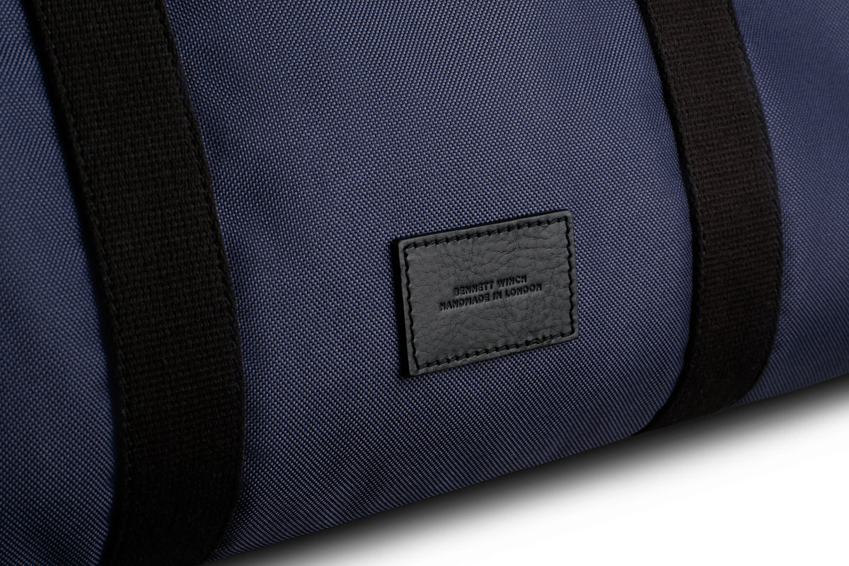 the Bennett Winch patch showing the sports holdall is handmade in London