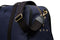 side view of the navy sports holdall with the crossbody strap