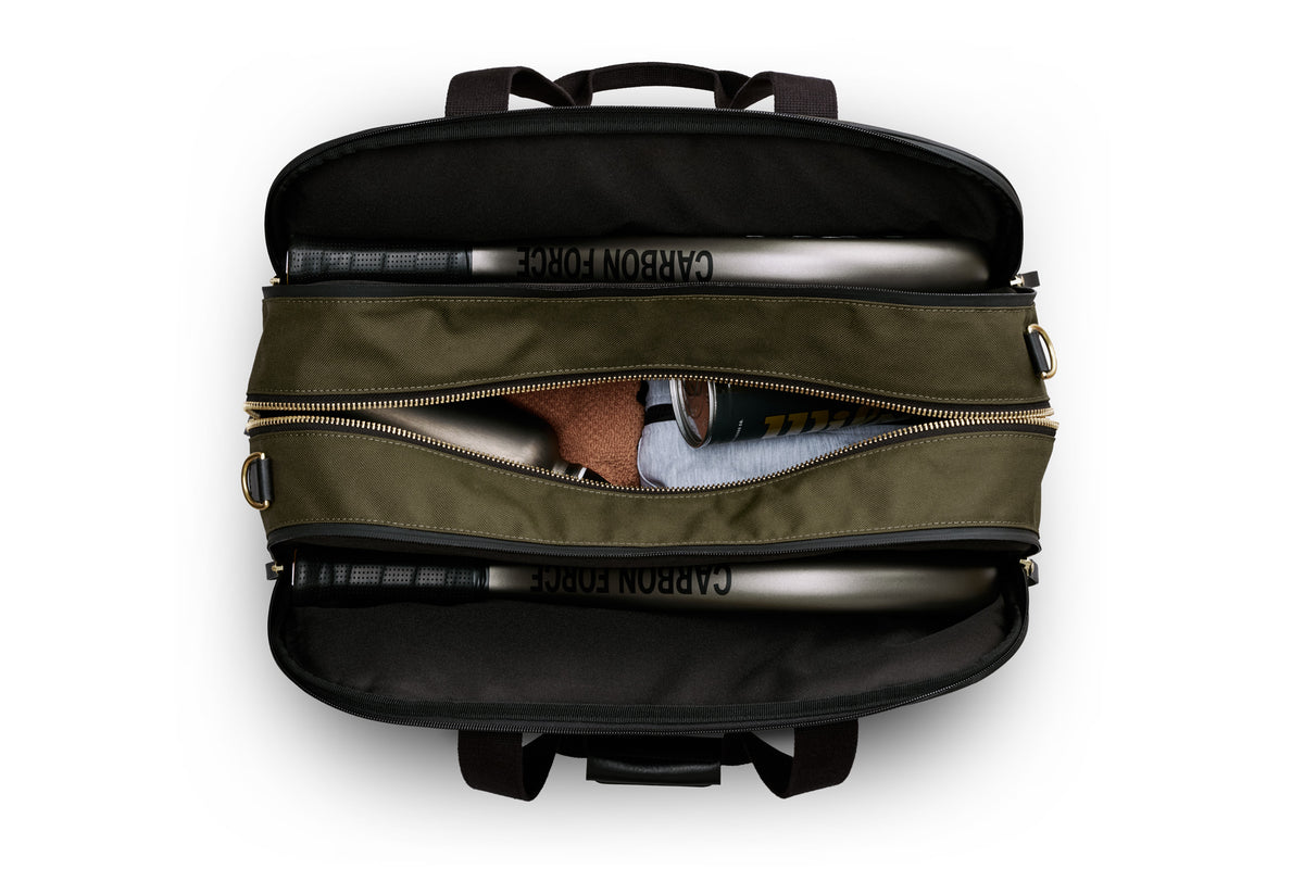 top view of the luxury tennis bag 3 pockets