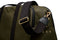 side view of the green sports holdall with the crossbody strap