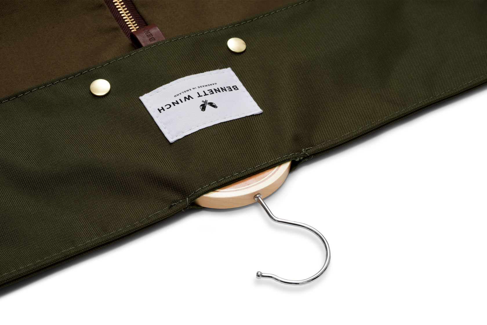 the hanger compartment of the trifold