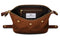 Luxury brown suede toiletry bag with zipper inside 