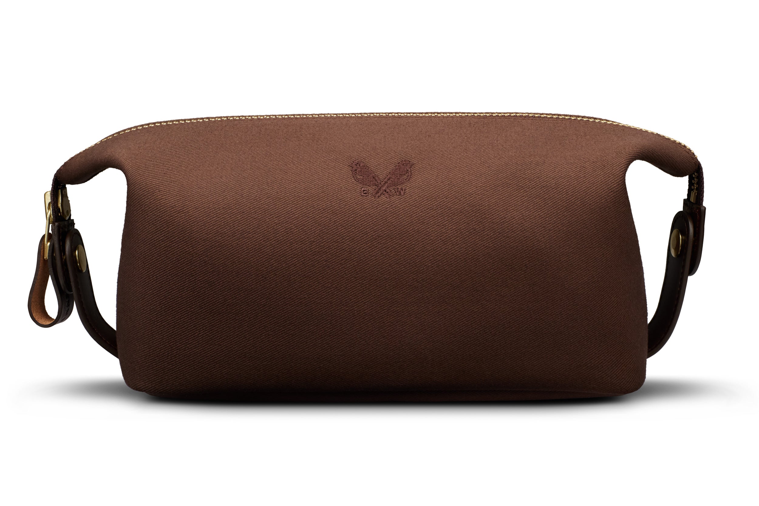 Canvas Wash Bag Dopp Kit Chocolate