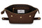 Luxury brown canvas toiletry bag with zipper inside 