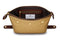 Tan wash bag with zipper inside 