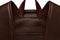 the Bennett Winch branding on the leather on the backside of backpack 