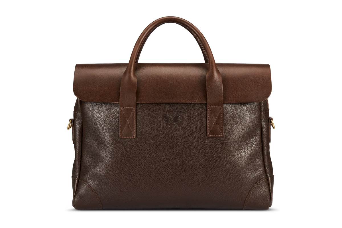 Bennett Winch brown leather briefcase