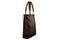 side angle of brown leather tote
