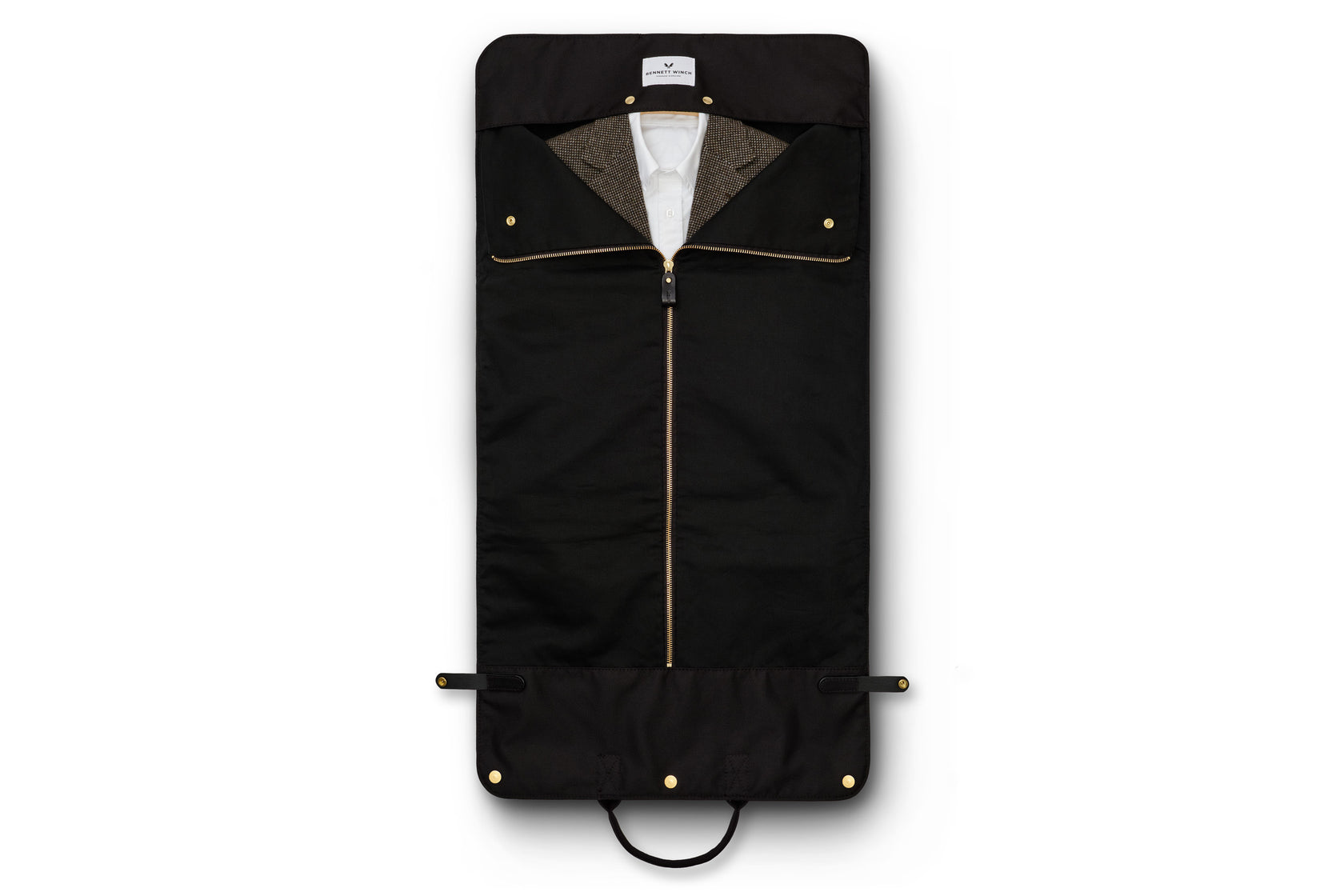 black Bennett Winch trifold laid out in full length