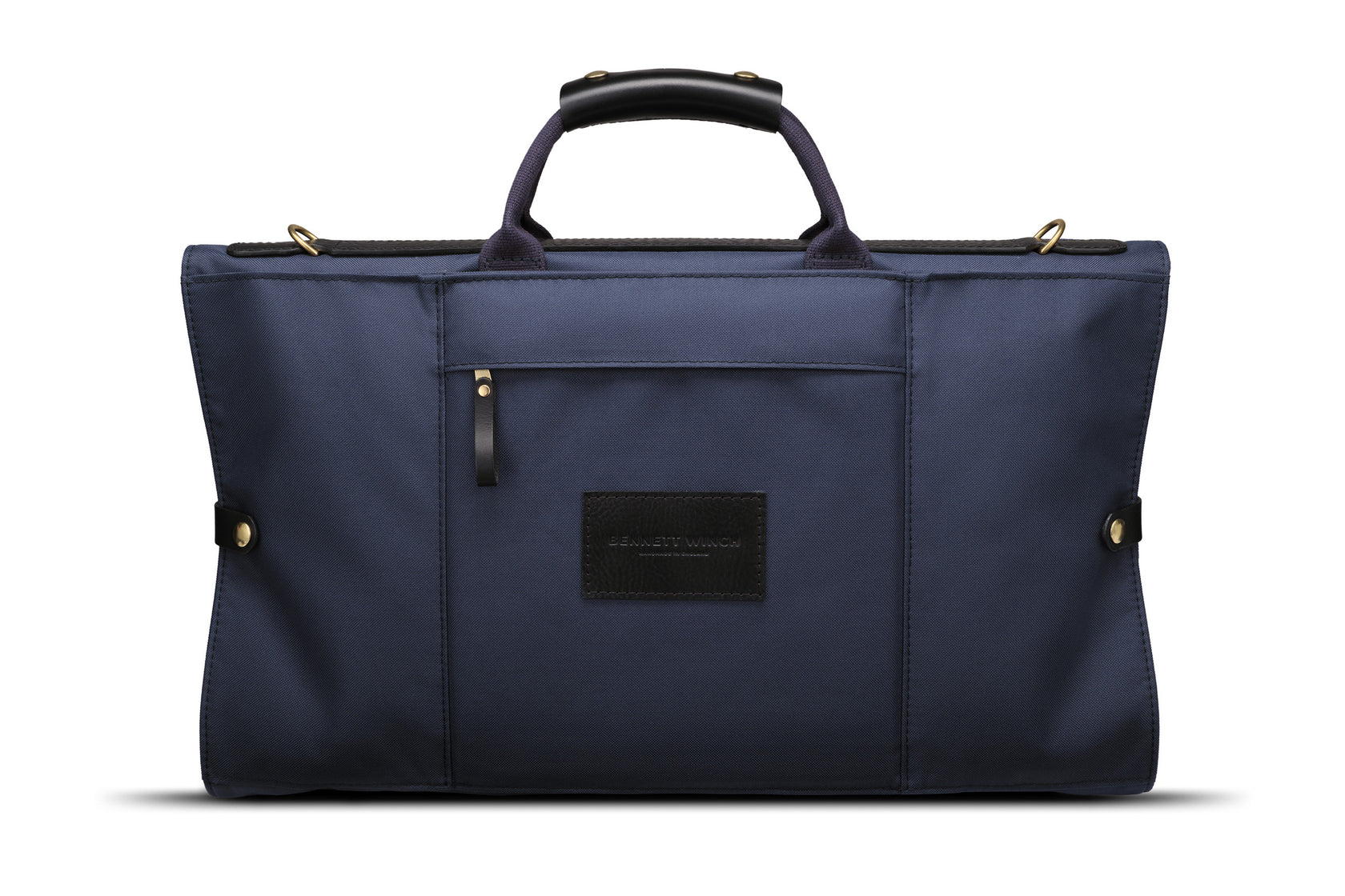 back view of navy Bennett Winch trifold