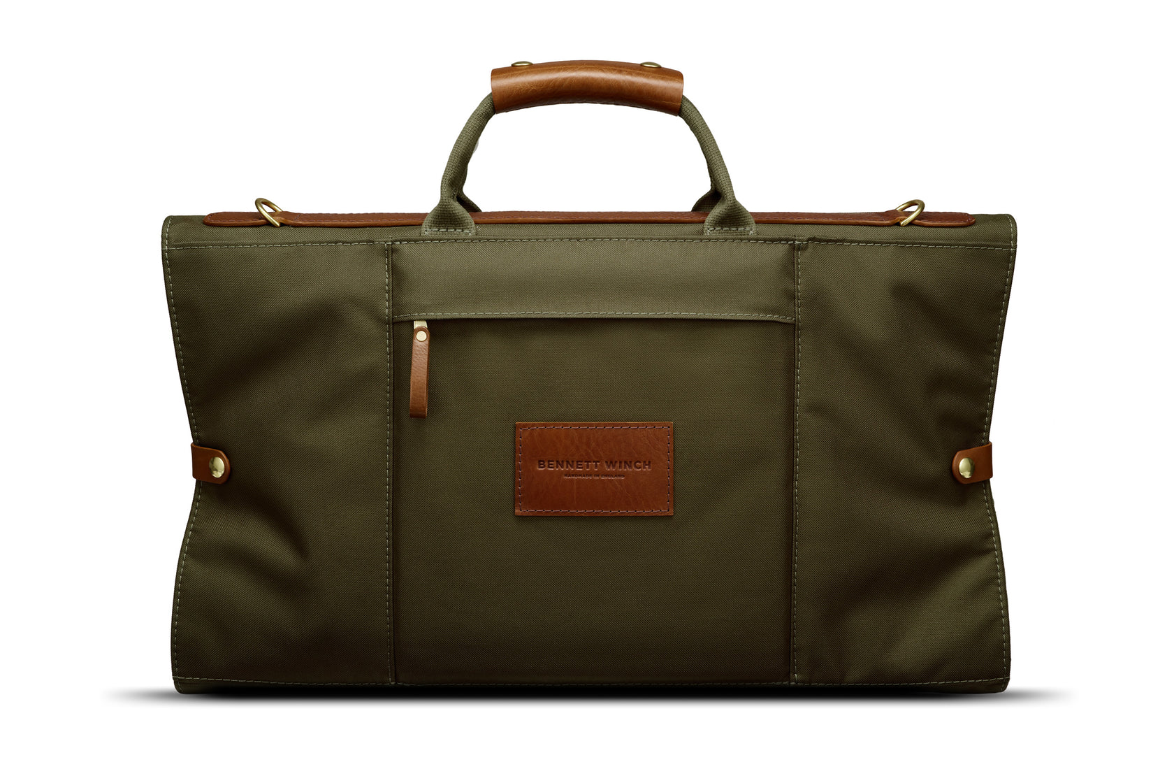 Back view of luxury green trifold