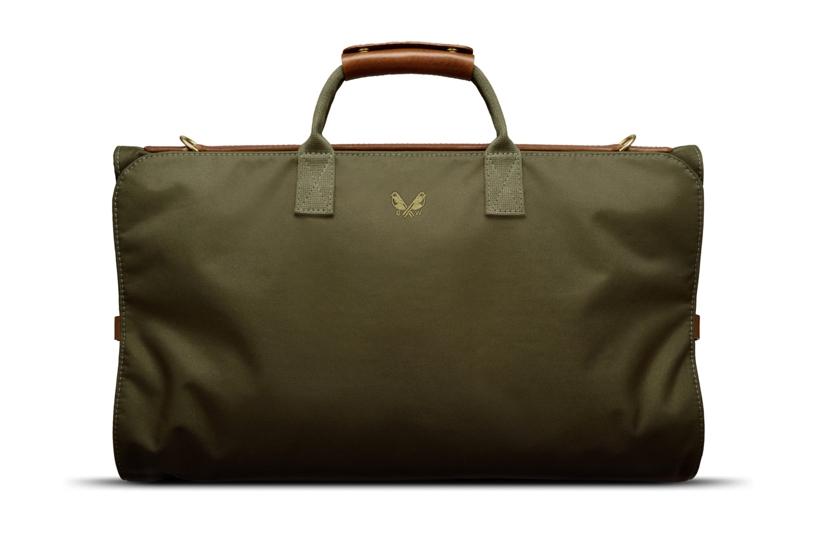 front view of luxury green trifold  
