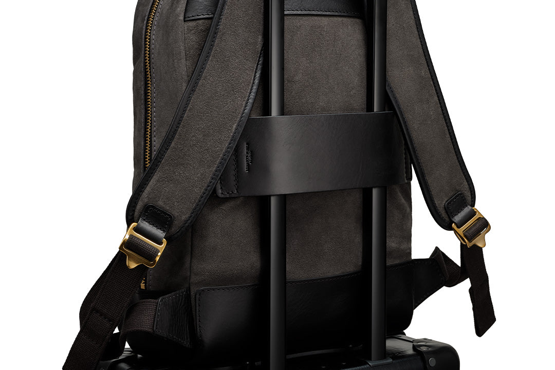 Suede Computer Backpack Grey Suede Backpack | Mens Waterproof Laptop Backpack – Bennett Winch