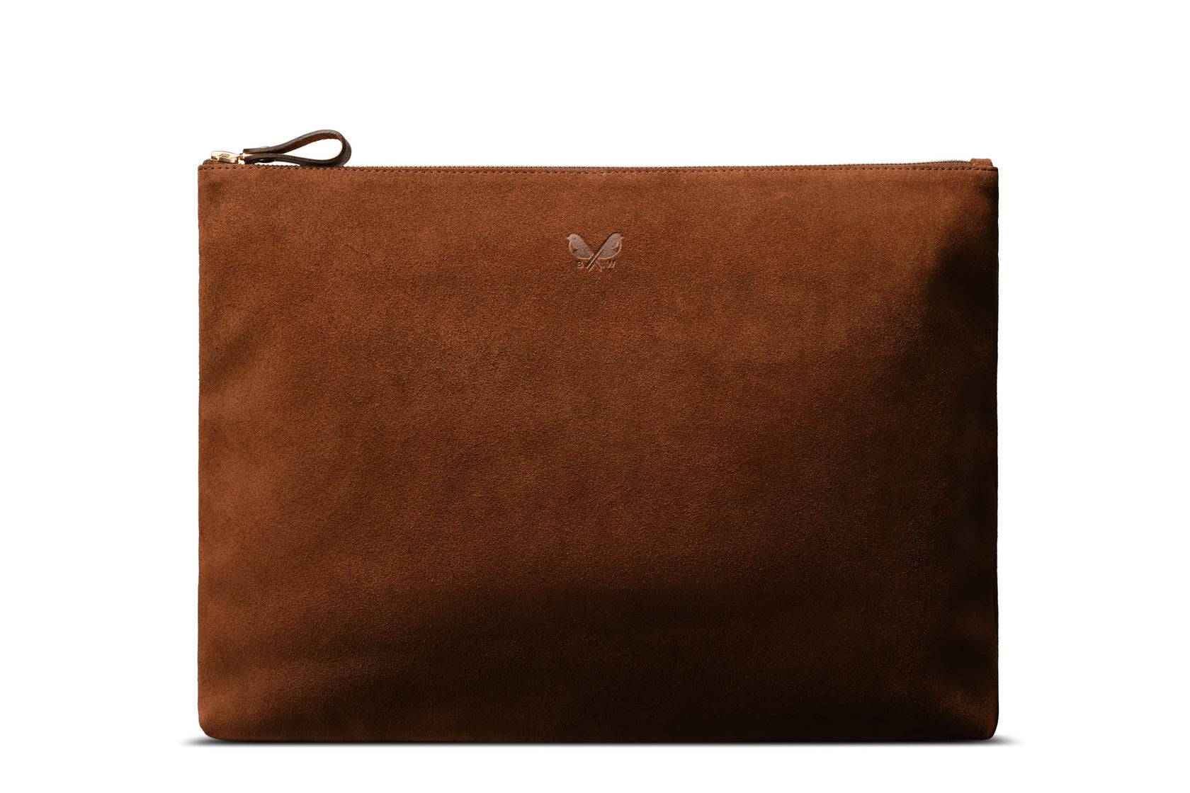 Suede Flight Folio - Tobacco Brown