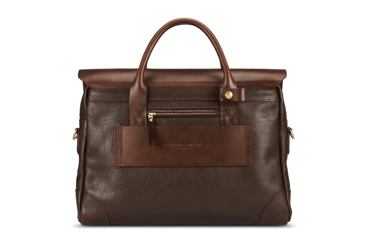 Brown Leather Briefcase | Handmade Genuine Leather | Bennett Winch