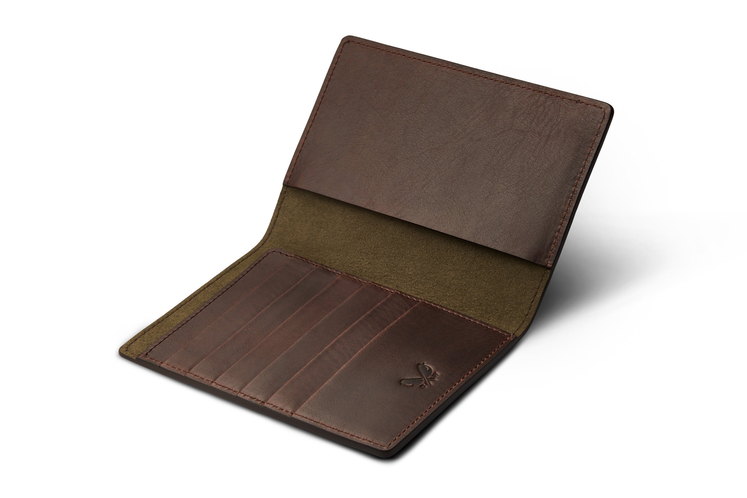 Passport Wallet Dark Brown Leather Passport Holder Winch