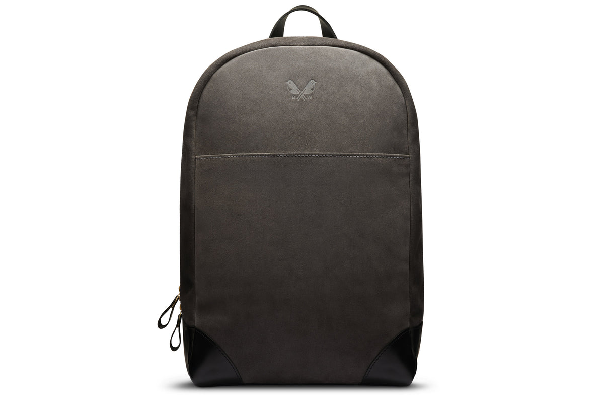 Grey Suede Backpack | Mens Waterproof Laptop Backpack – Bennett Winch