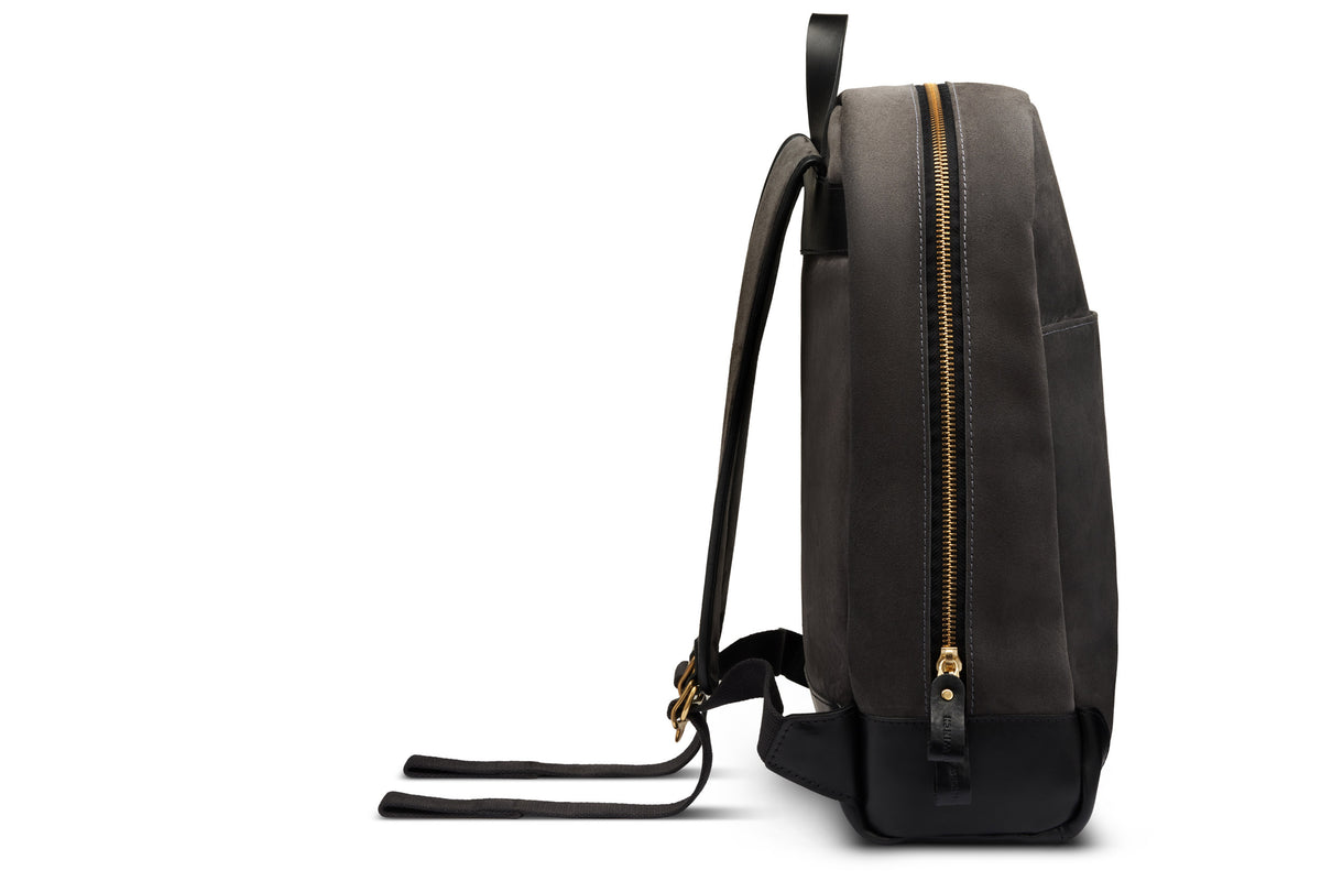 Grey Suede Backpack | Mens Waterproof Laptop Backpack – Bennett Winch