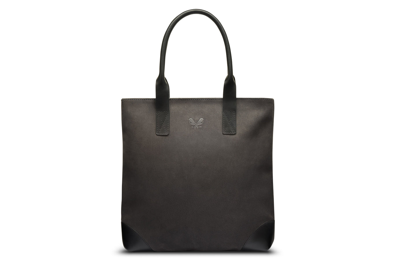 sleek grey suede tote 