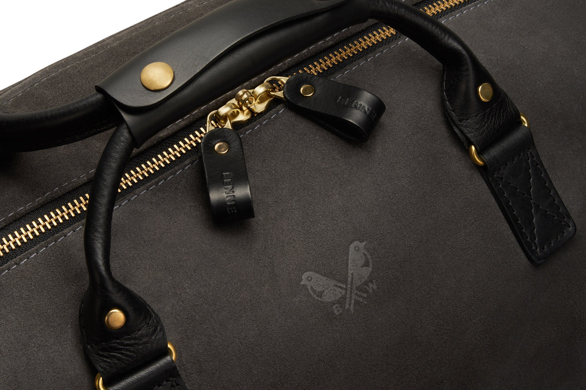 closures on weekender bag