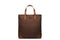 front view of brown canvas tote