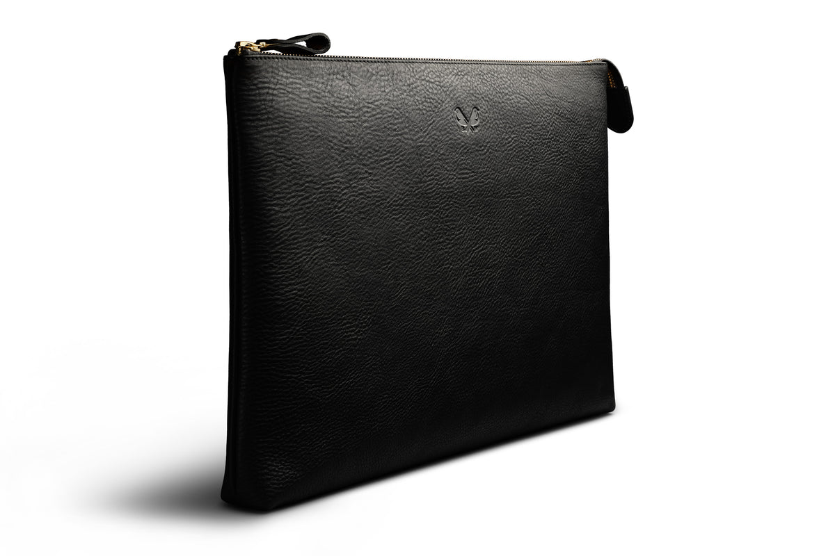 Flight Folio XL - Black Leather
