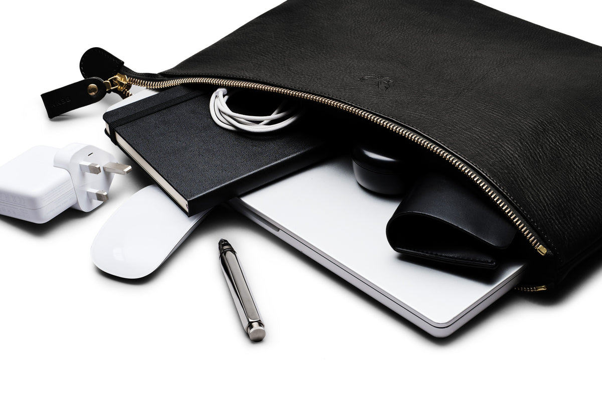 Flight Folio XL - Black Leather