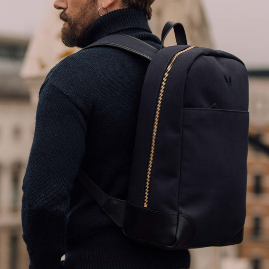 The Backpack | Navy Canvas Backpack for Men