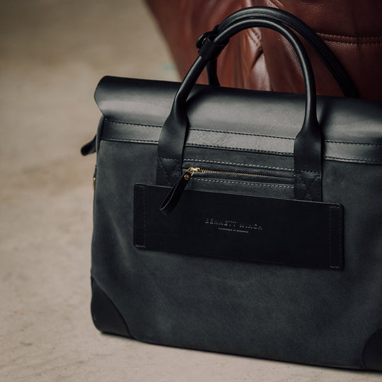 Grey Suede Briefcase | Waterproof Briefcase | Bennett Winch