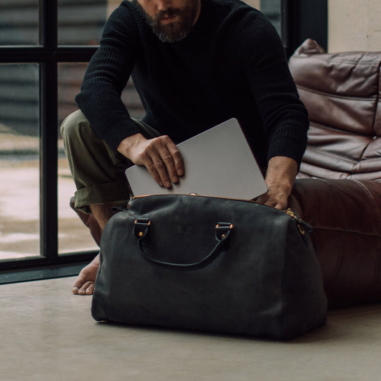 Grey Suede Commuter | Waterproof Duffle Bag