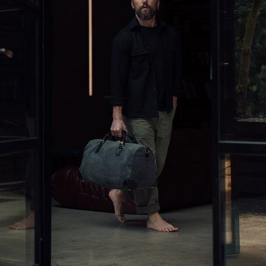 Grey Suede Commuter | Waterproof Duffle Bag