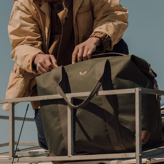 75L Olive Nylon Cargo Bag | Waterproof Duffel