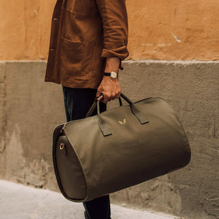 The S.C Holdall - Chocolate: Canvas Holdall Bag