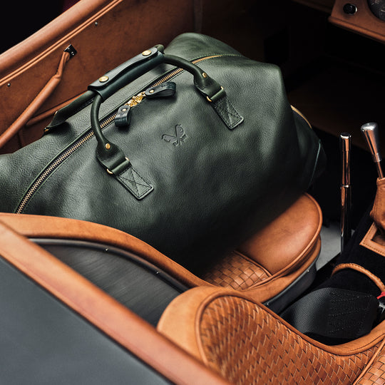 BW x Le Mans Leather Weekend Bag | Racing Green